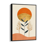 Boho Sunset Botanical Scene ??? Boho Modern Wall Art