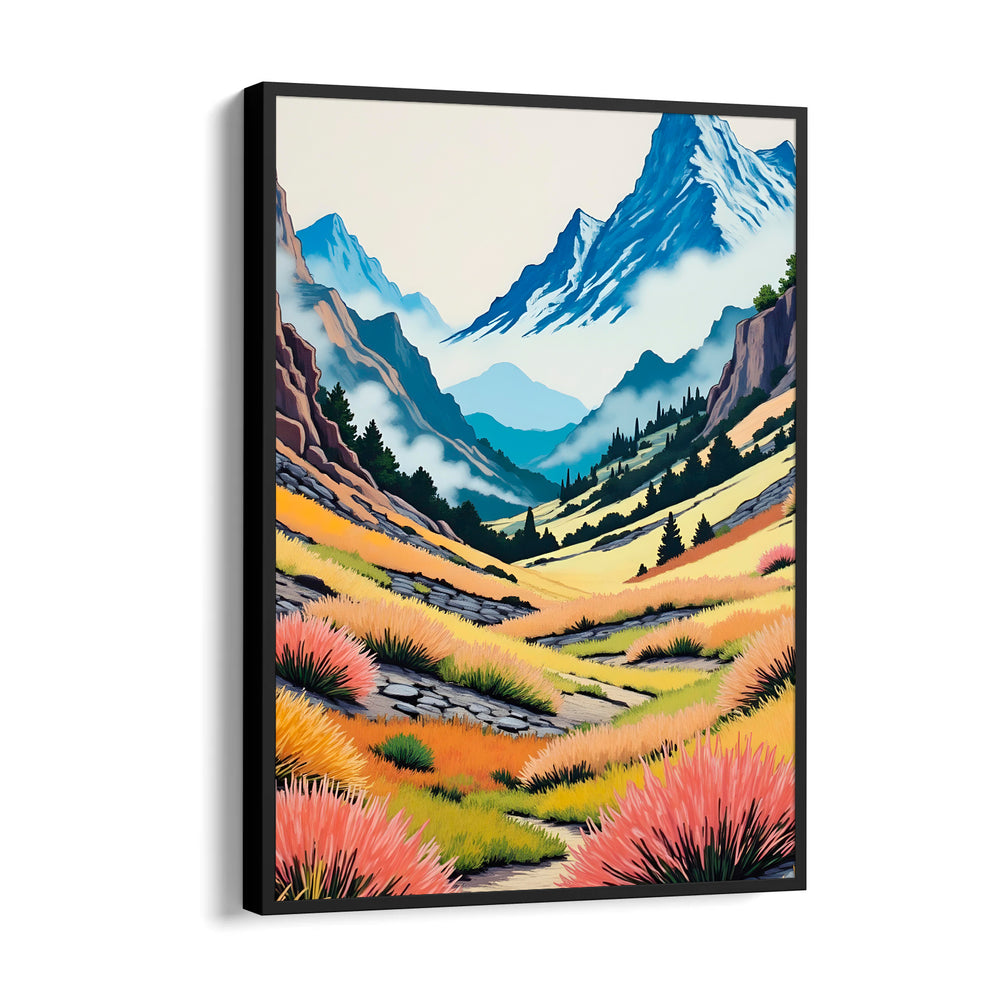 Alpine Meadow Valley – Landscape Modern Wall Art - Pillow Fights