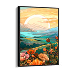 Sunrise Blossom Valley - Landscape Modern Wall Art