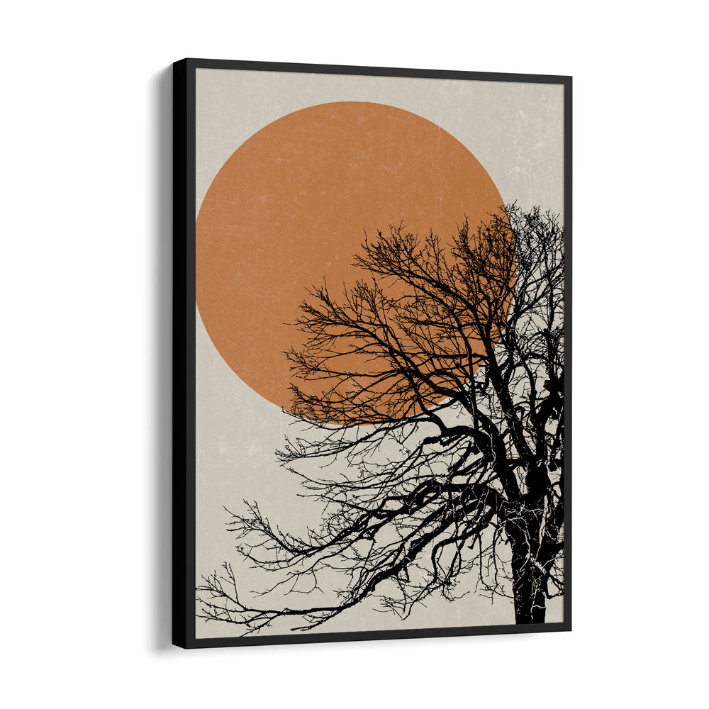 Amber Sun Bare Tree – Landscape Modern Wall Art
