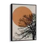 Amber Sun Bare Tree – Landscape Modern Wall Art