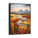 Autumn River Meadow – Landscape Modern Wall Art