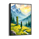 Misty Alpine Vista – Landscape Modern Wall Art - Pillow Fights