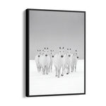 Arctic Frost Gallop — 7 Horses Vastu Art