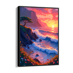 Crimson Tide Coastal Sunset - Landscape Modern Wall Art