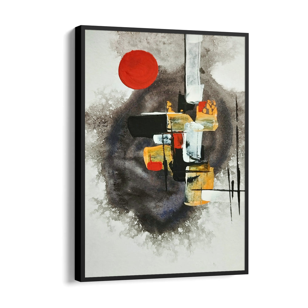 Crimson Halo Construct - Abstract Modern Art