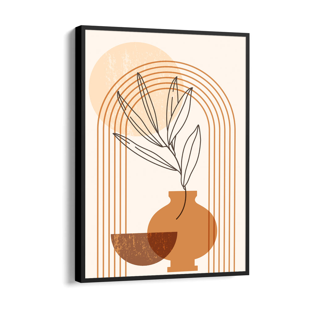 Boho Terracotta Vase Botanical - Boho Modern Wall Art