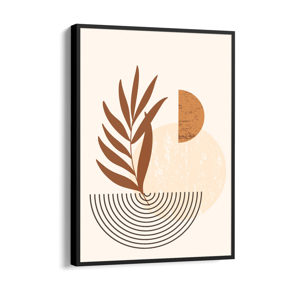 Boho Terracotta Leaf Geometry - Boho Modern Wall Art