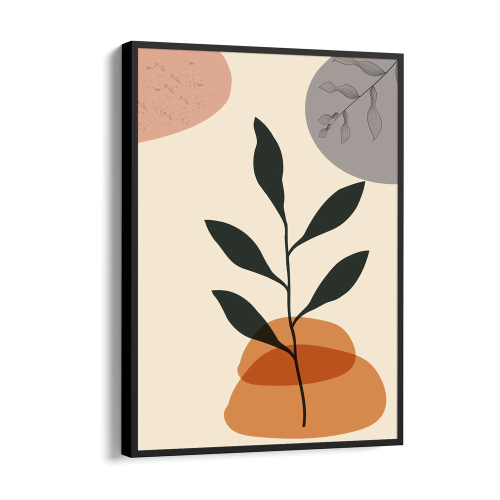 Boho Minimal Botanical Silhouette - Boho Modern Wall Art