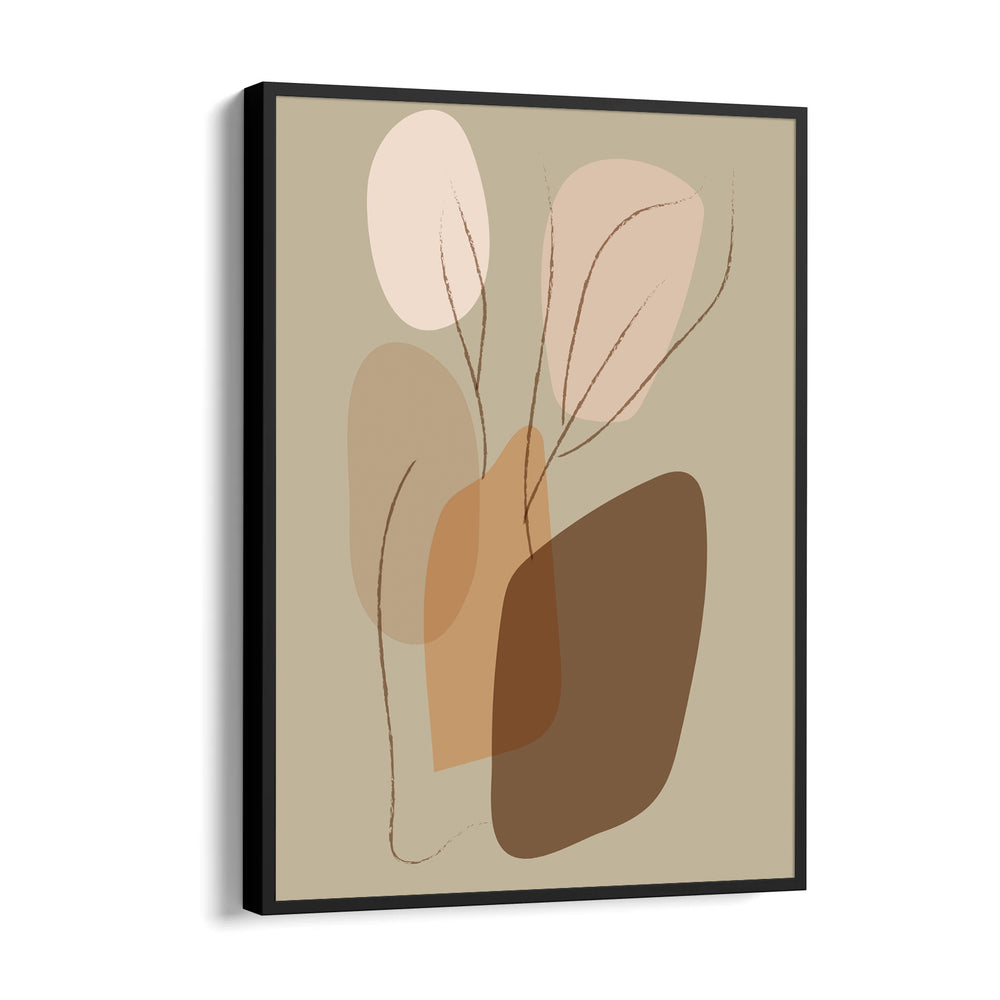 Boho Earthy Abstract Leaves – Boho Modern Wall Art