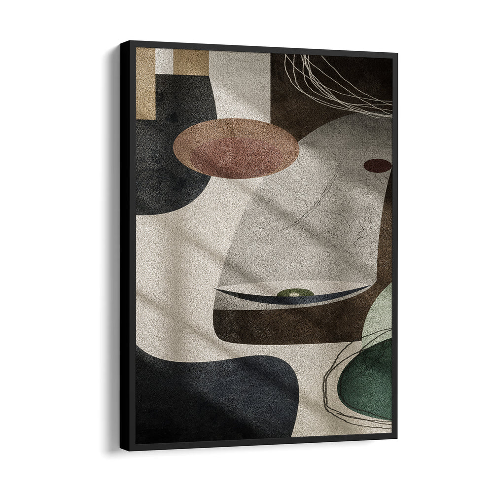 Obsidian Balance Contours - Abstract Modern Art