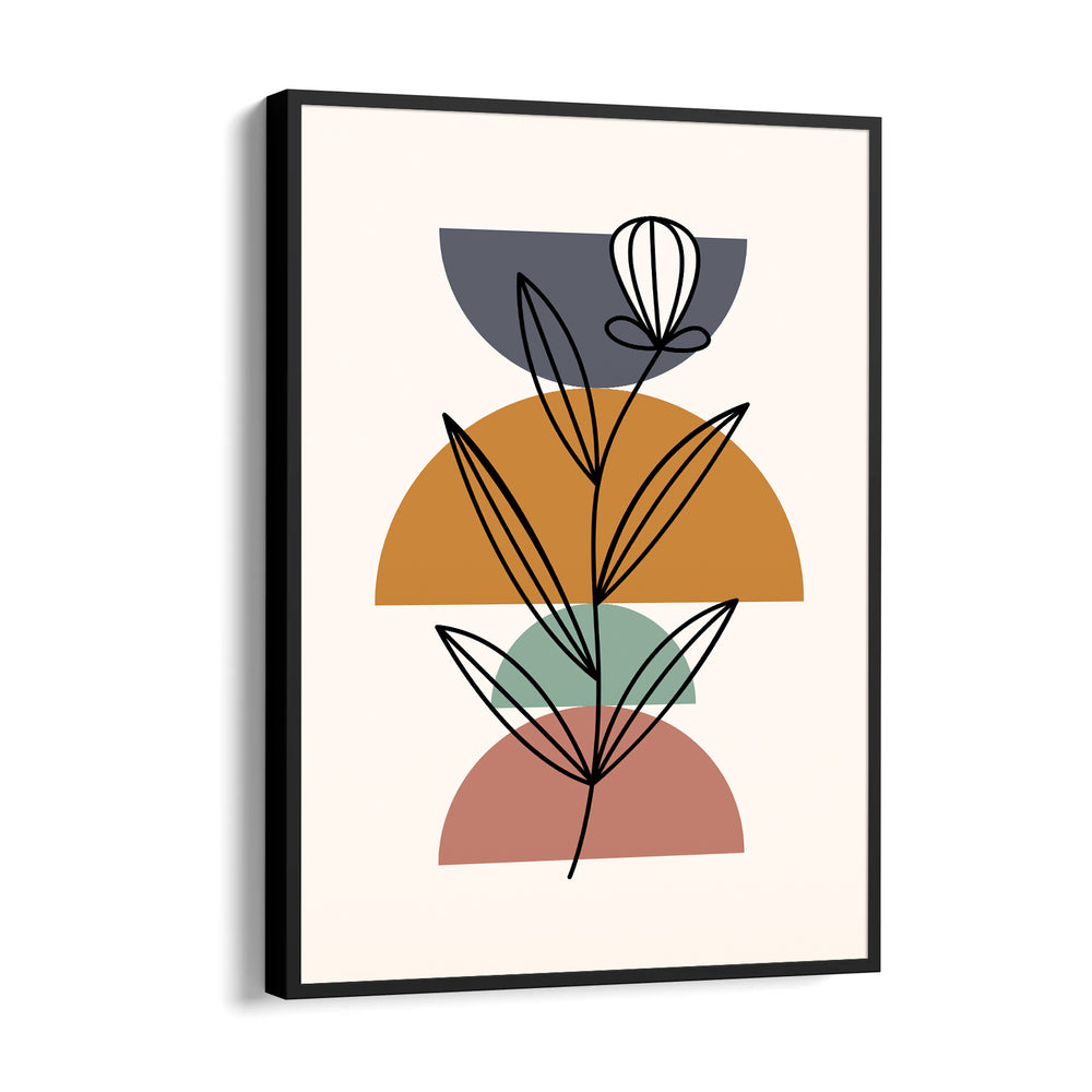 Boho Geometric Botanical Layers - Boho Modern Wall Art