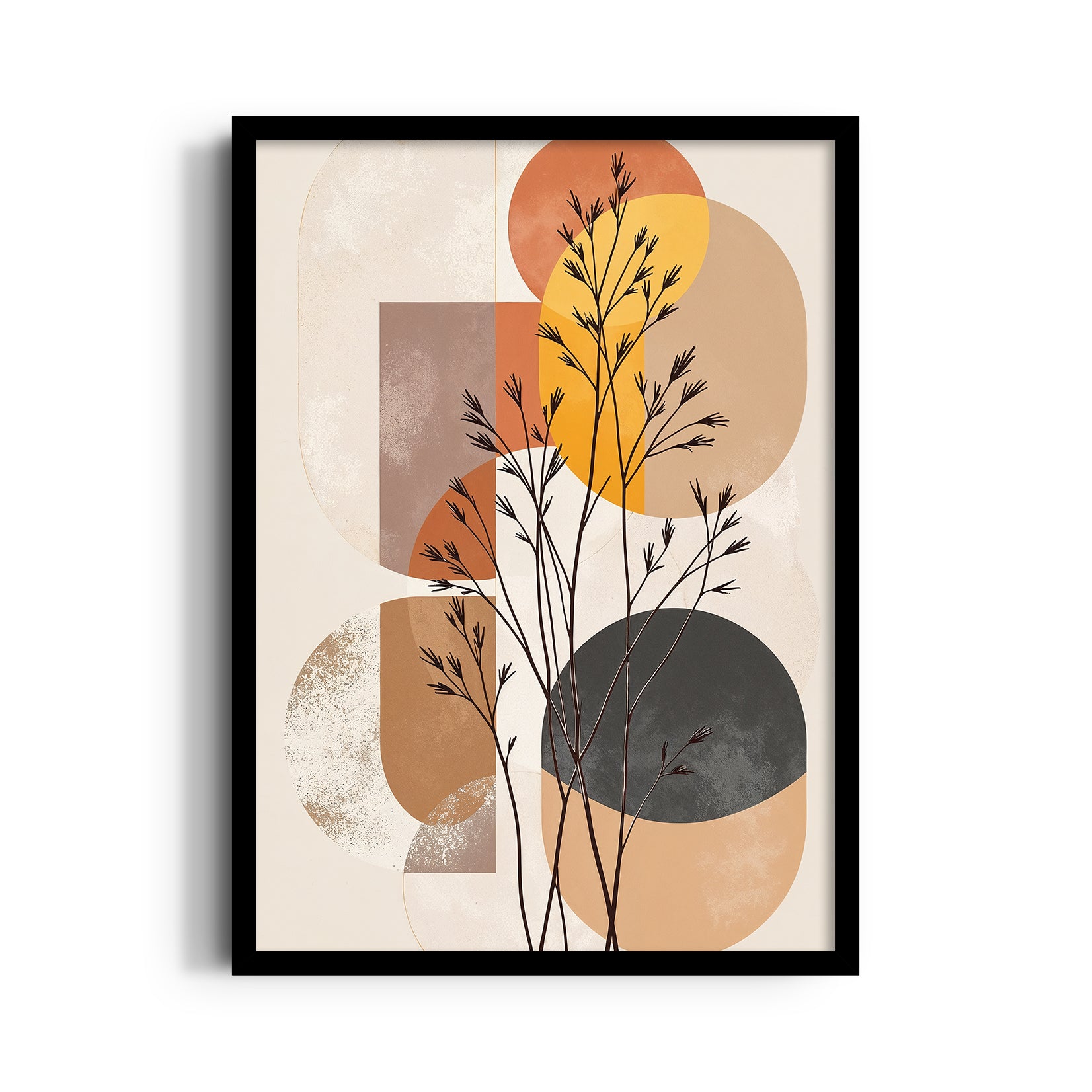 Amber Silence Botanica - Abstract Modern Art