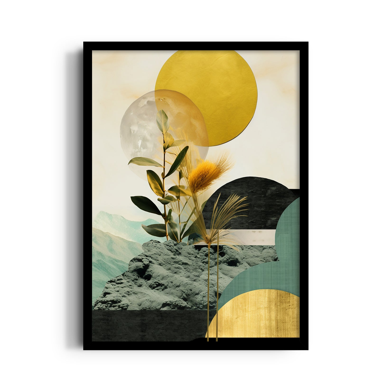 Golden Zenith Garden - Abstract Modern Art