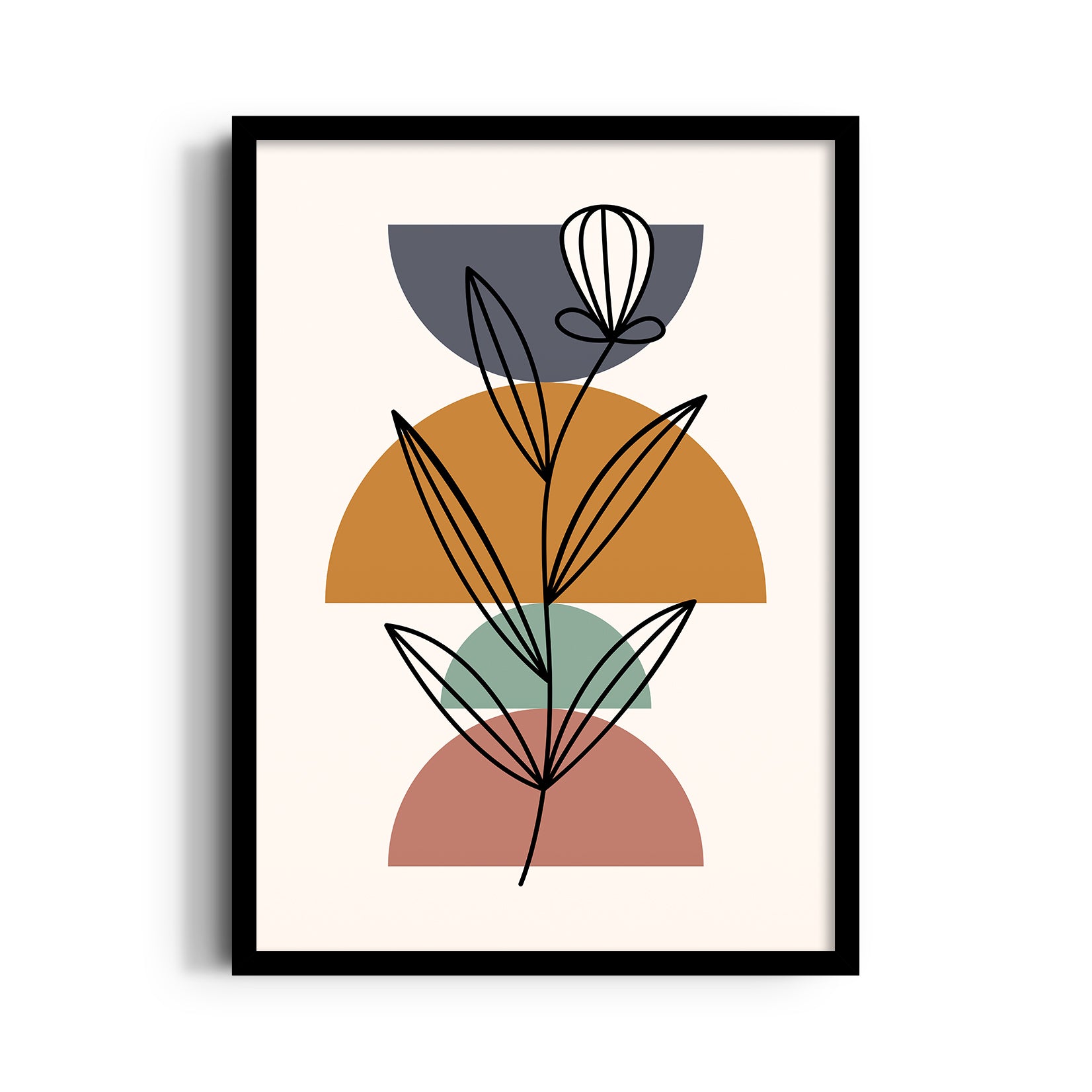 Boho Geometric Botanical Layers ??? Boho Modern Wall Art