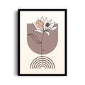 Boho Floral Line Harmony - Boho Modern Wall Art