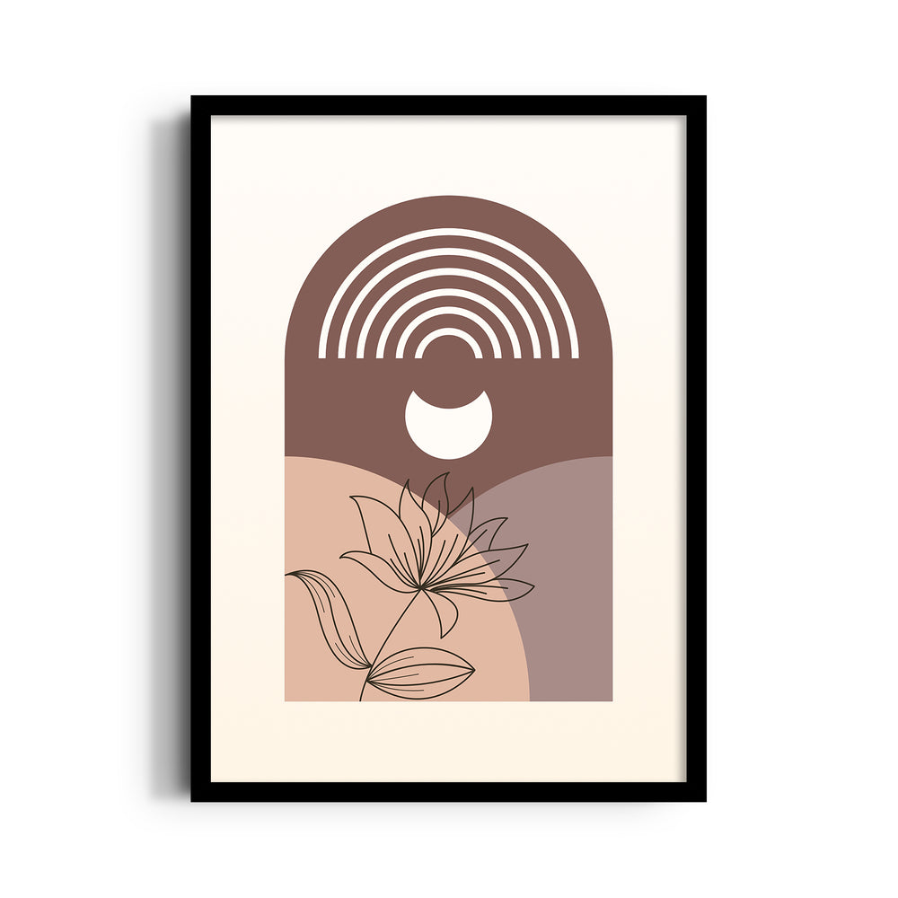 Boho Rainbow Floral Arch – Boho Modern Wall Art