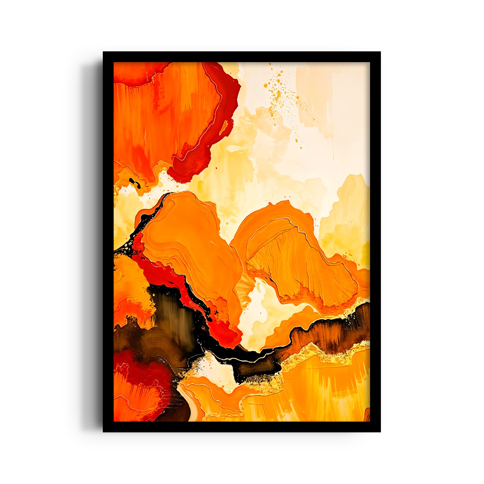 Solar Ember Confluence - Abstract Modern Art