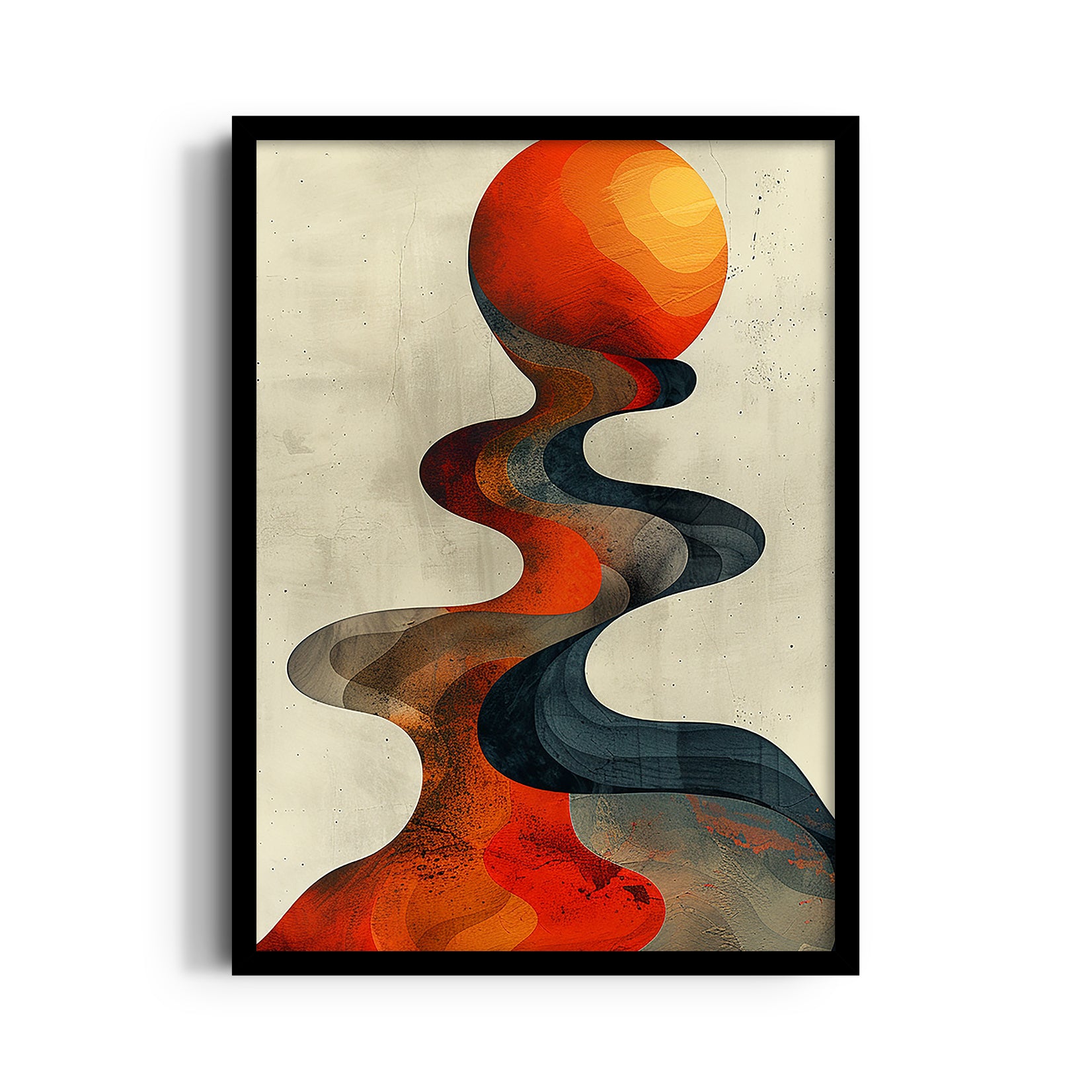 Solar Serpentine Flow - Abstract Modern Art