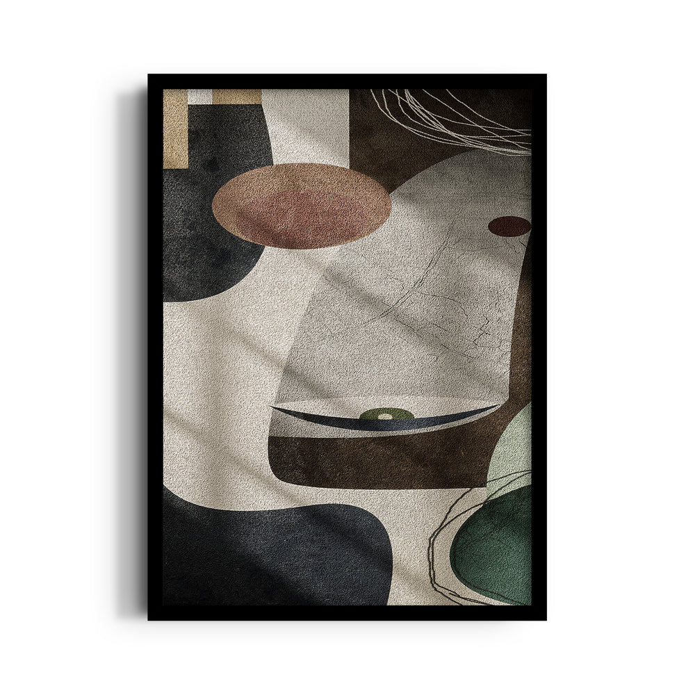 Obsidian Balance Contours - Abstract Modern Art