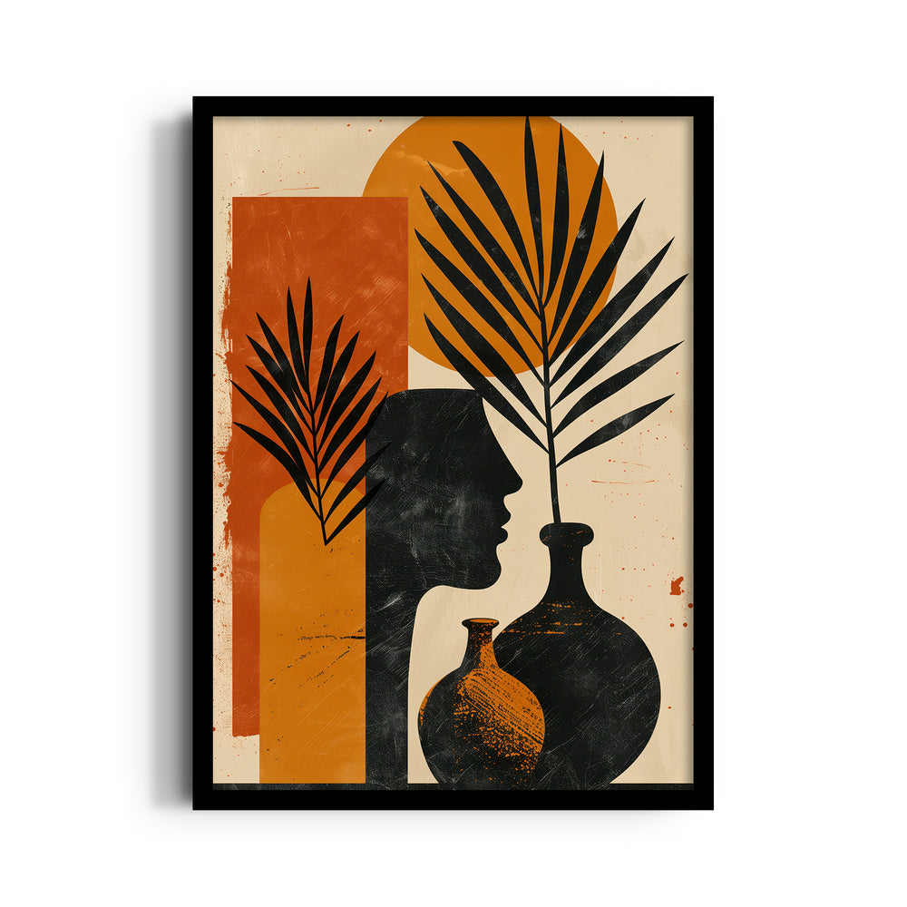 Sunset Muse Silhouette - Abstract Modern Art