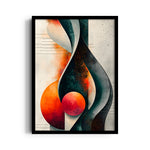 Crimson Orbit Flux Abstract Modern Art - Pillow Fights