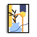 Azure Arch Botanical Contrast - Abstract Modern Art