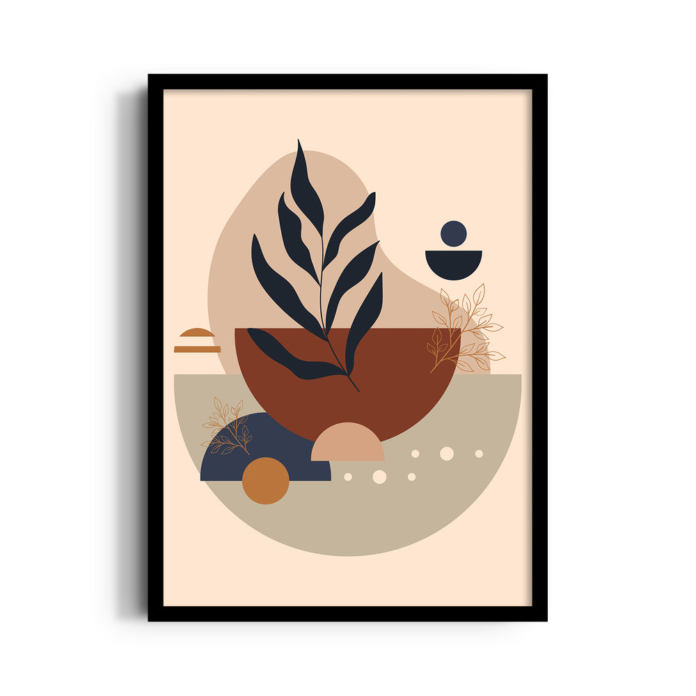 Abstract Botanical Balance - Boho Modern Wall Art