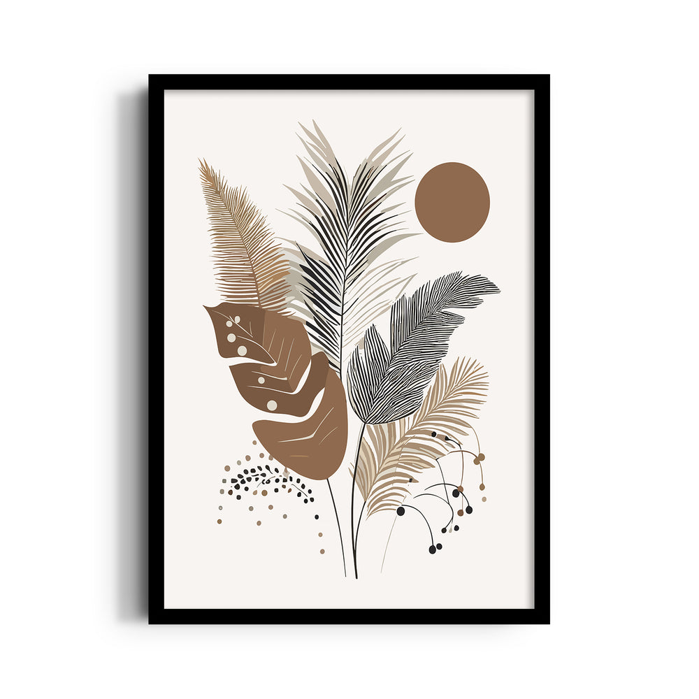 Boho Tropical Botanical Arrangement – Boho Modern Wall Art