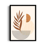 Boho Terracotta Leaf Geometry - Boho Modern Wall Art
