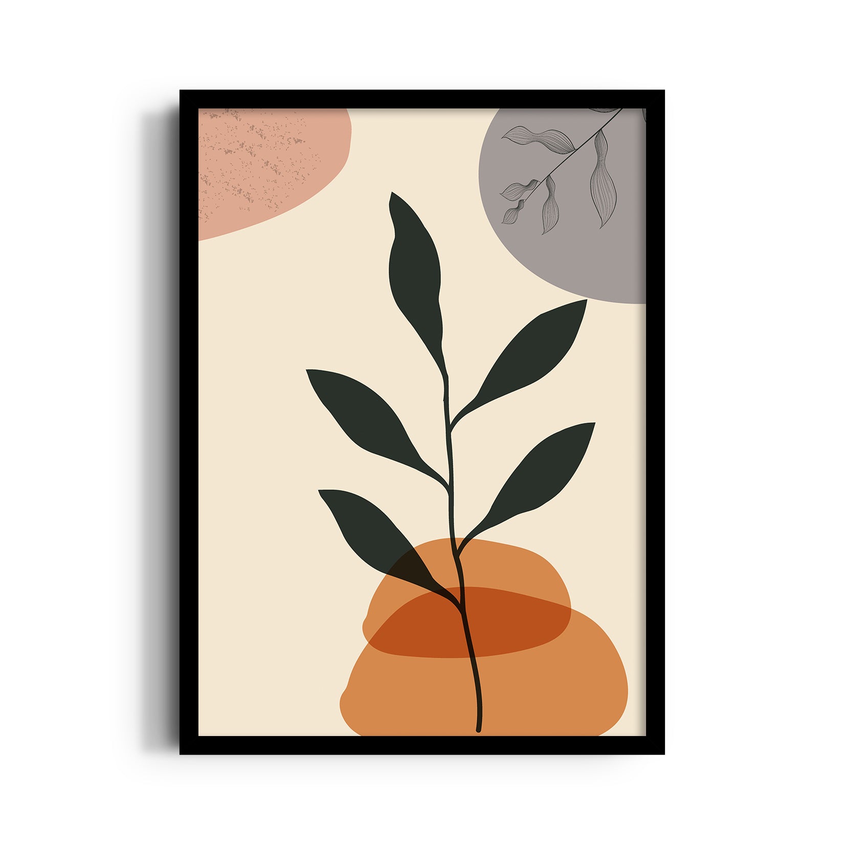 Boho Minimal Botanical Silhouette ??? Boho Modern Wall Art