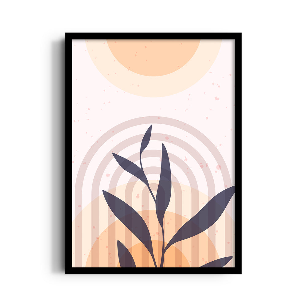 Boho Rainbow Botanical Silhouette – Boho Modern Wall Art