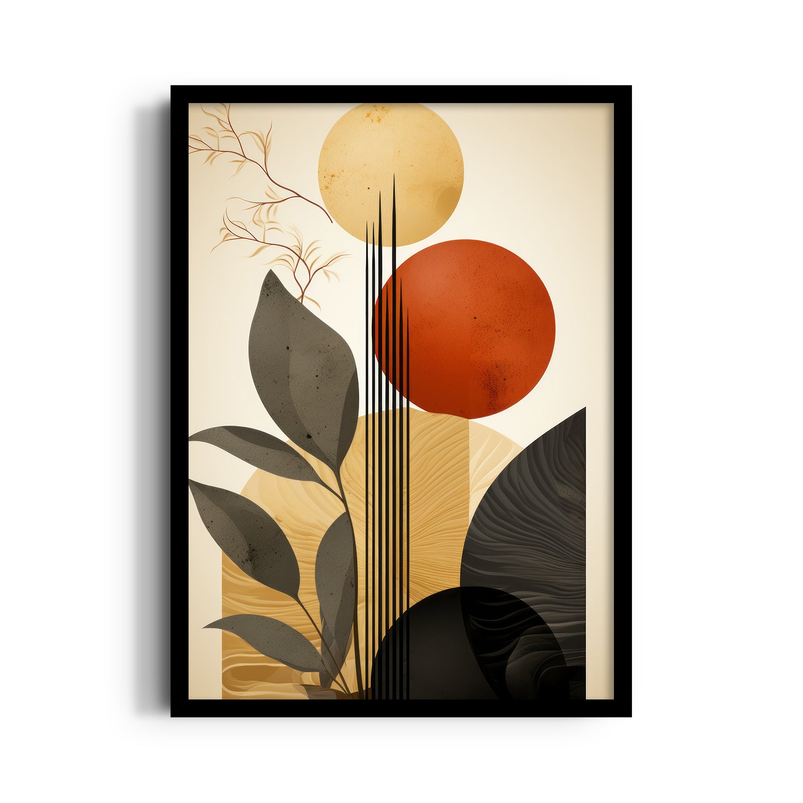 Crimson Sun Ascension - Abstract Modern Art