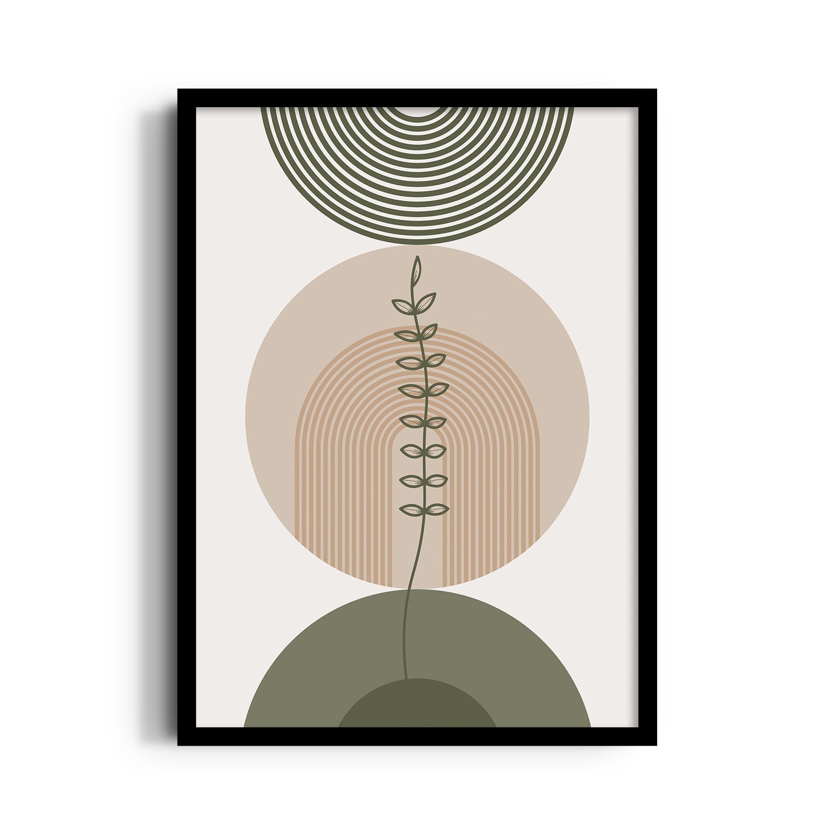 Boho Botanical Geometry ??? Boho Modern Wall Art