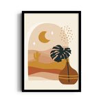 Boho Desert Nightscape - Boho Modern Wall Art