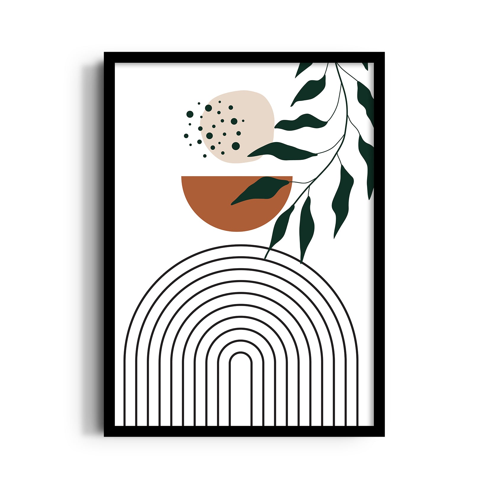 Minimal Boho Rainbow & Botanical ??? Boho Modern Wall Art
