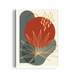 Abstract Boho Floral Sunburst - Boho Modern Wall Art