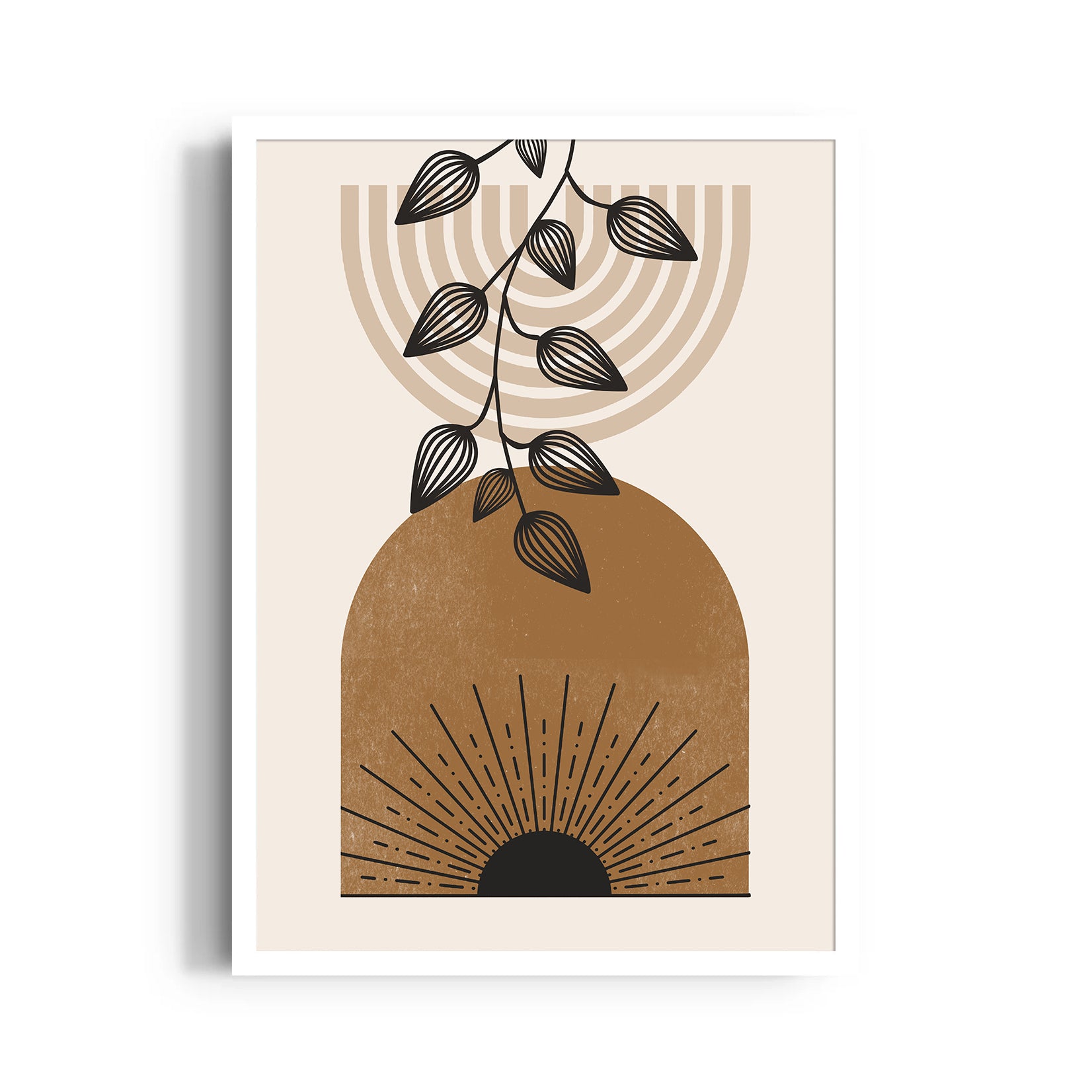 Boho Sunrise Botanical Arch ??? Boho Modern Wall Art