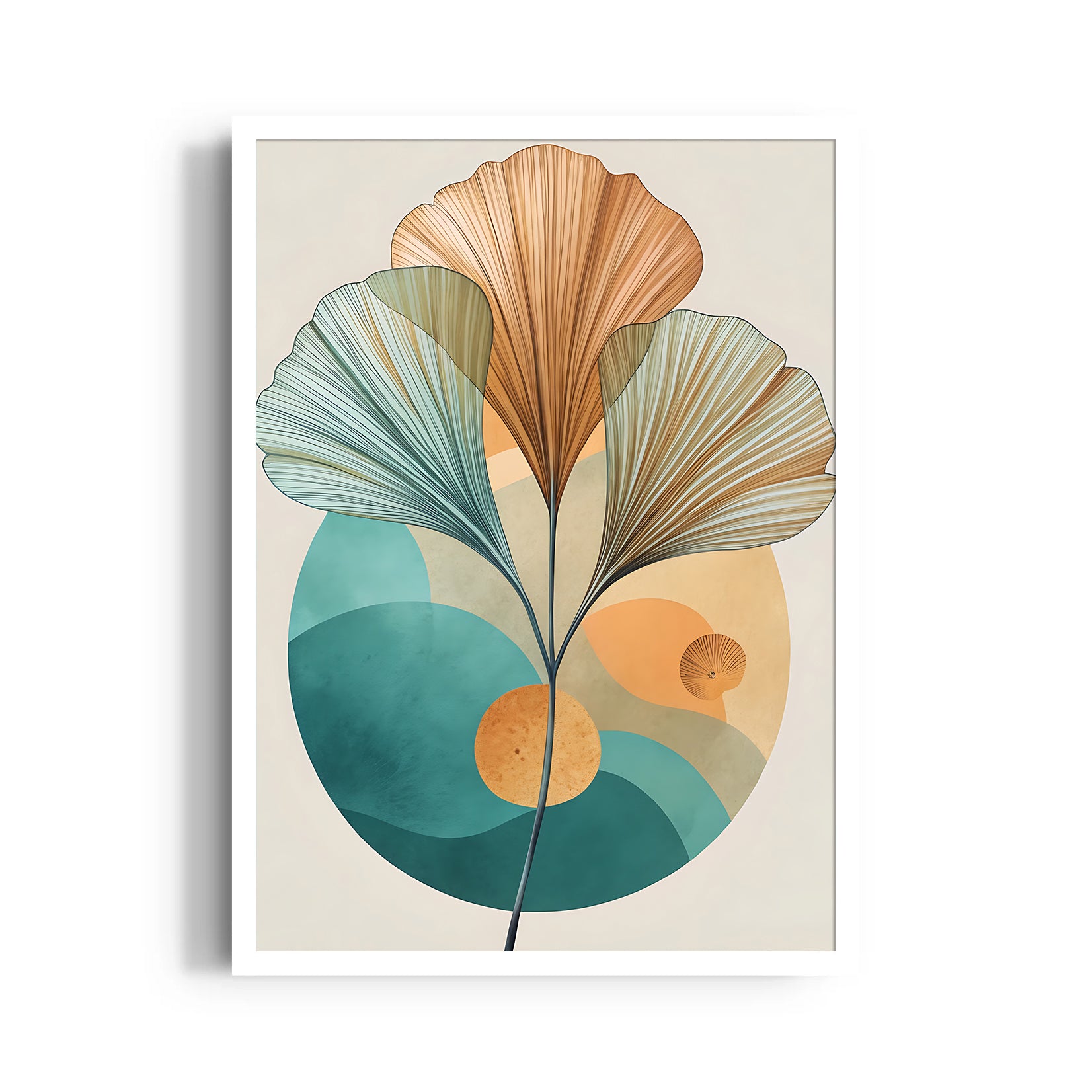 Boho Ginkgo Botanical Abstract ??? Boho Modern Wall Art