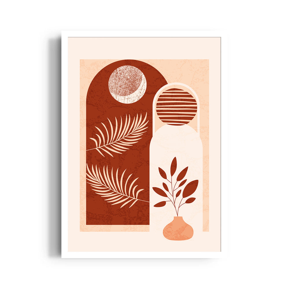 Boho Terracotta Botanical Arches - Boho Modern Wall Art