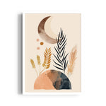 Boho Lunar Botanical Landscape - Boho Modern Wall Art