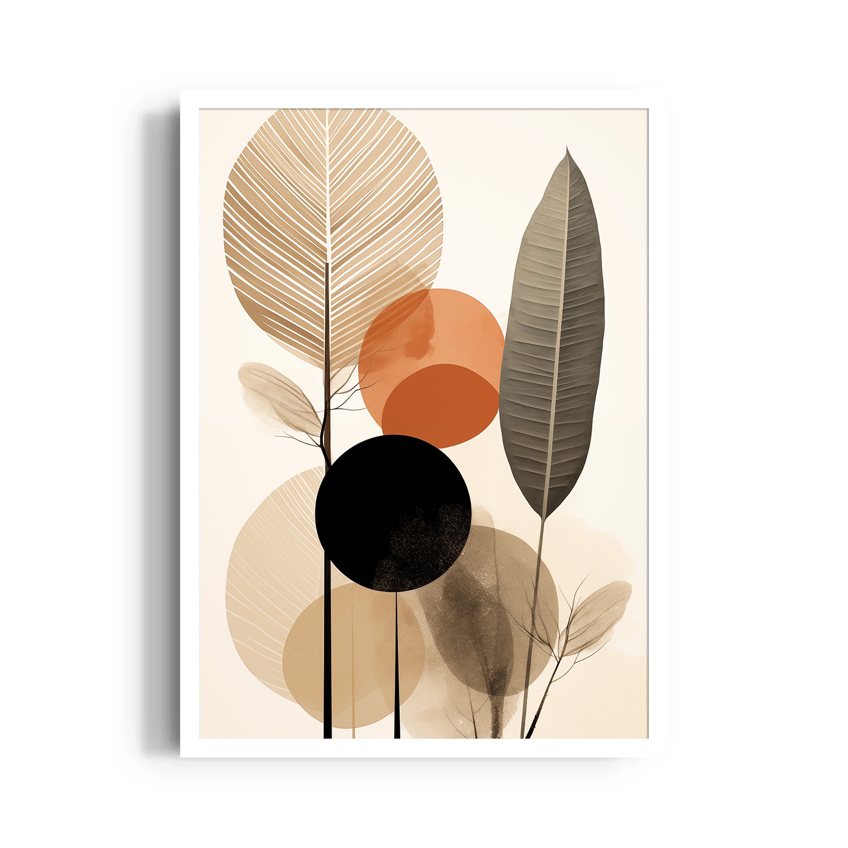 Boho Abstract Botanical Layers ??? Boho Modern Wall Art