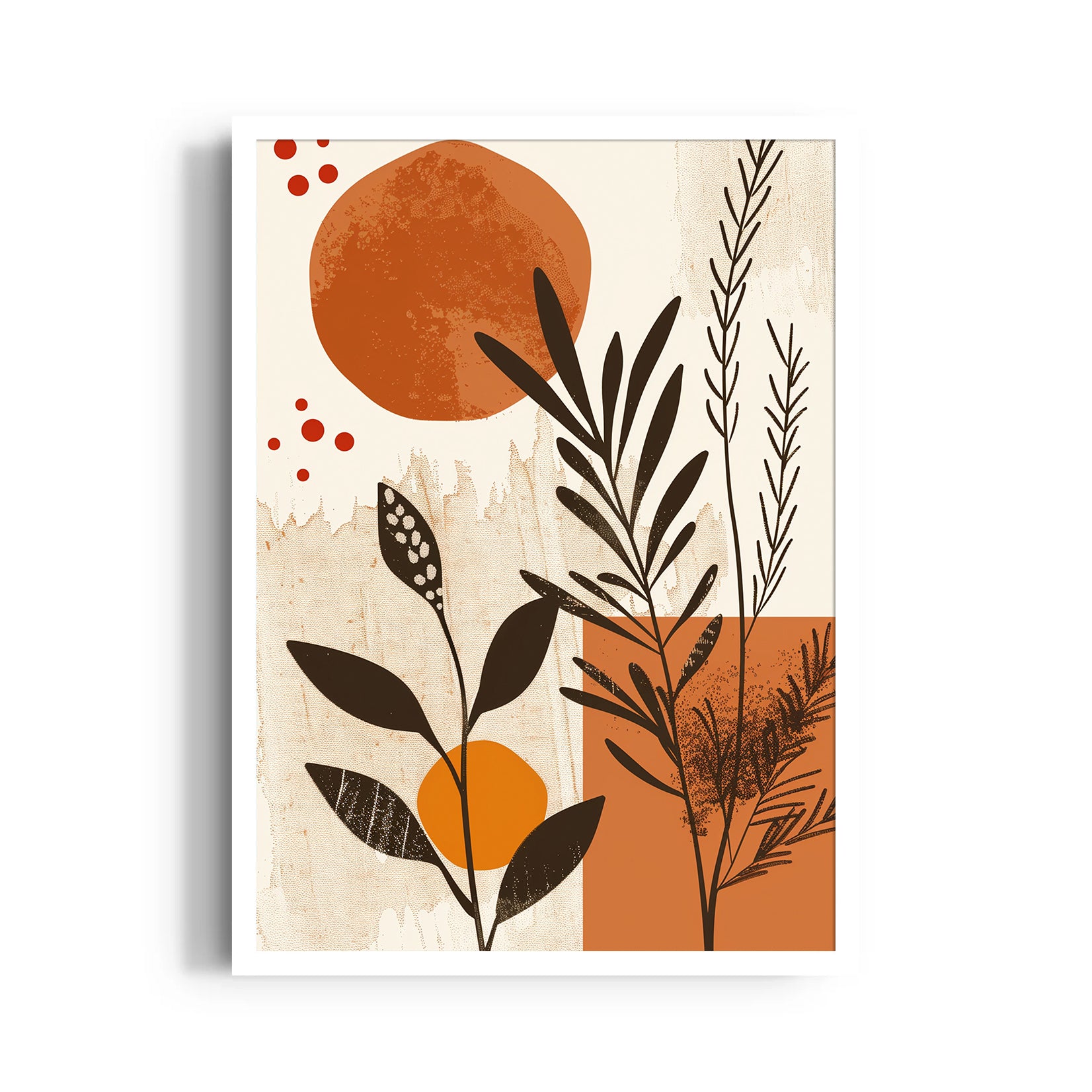 Boho Botanical Sunset Collage ??? Boho Modern Wall Art