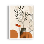 Boho Minimal Botanical Vase – Boho Modern Wall Art