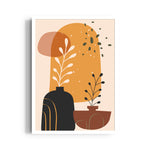 Golden Botanical Stillscape – Abstract Modern Art