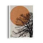 Amber Sun Bare Tree – Landscape Modern Wall Art