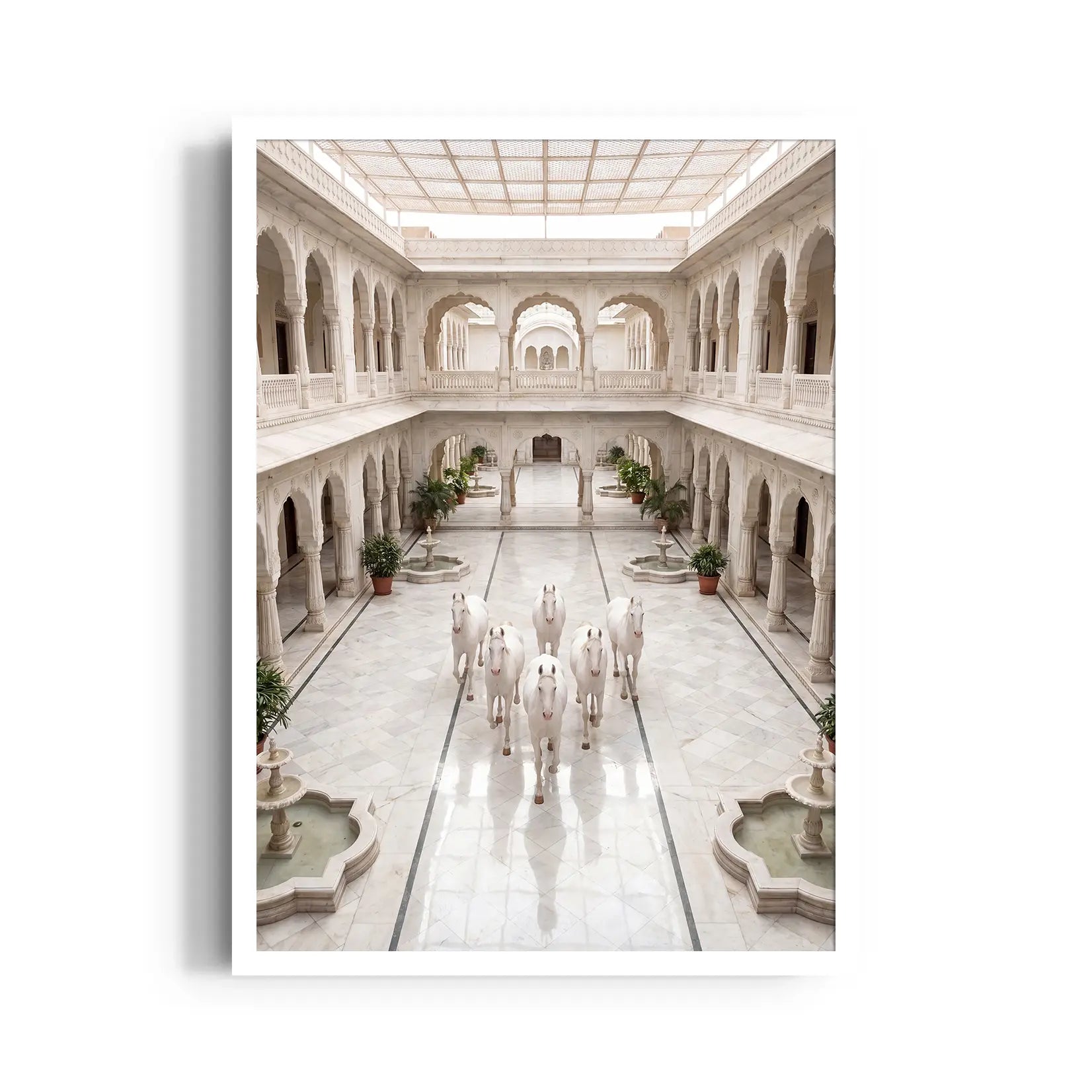 Royal Palace Serenity — 7 Horses Vastu Art