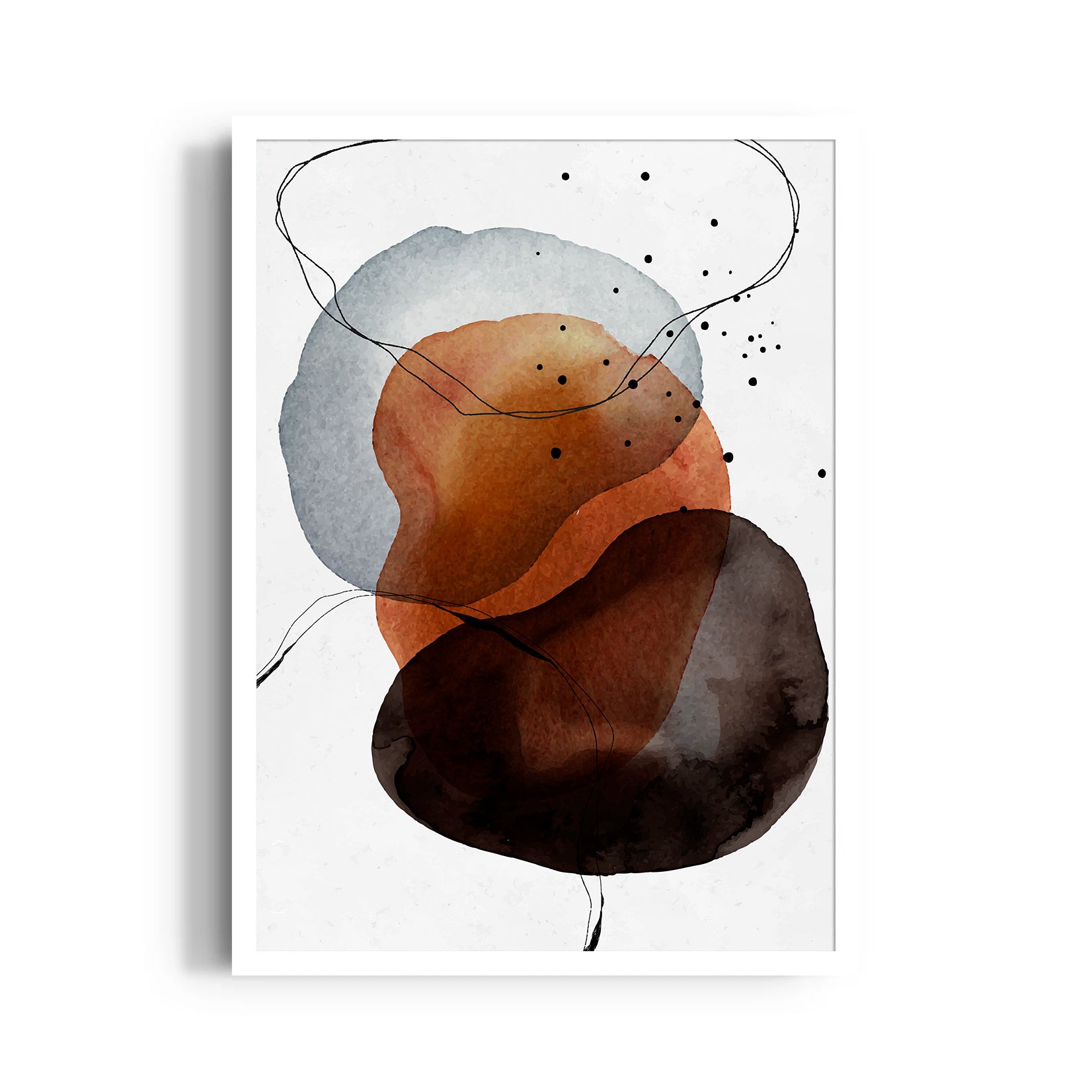 Terracotta Eclipse Balance - Abstract Modern Art