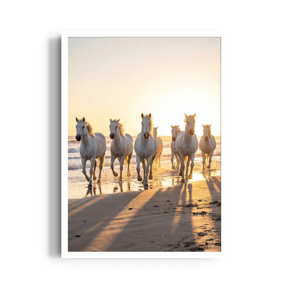 Luminous Tide Run - 7 Horses Wall Art
