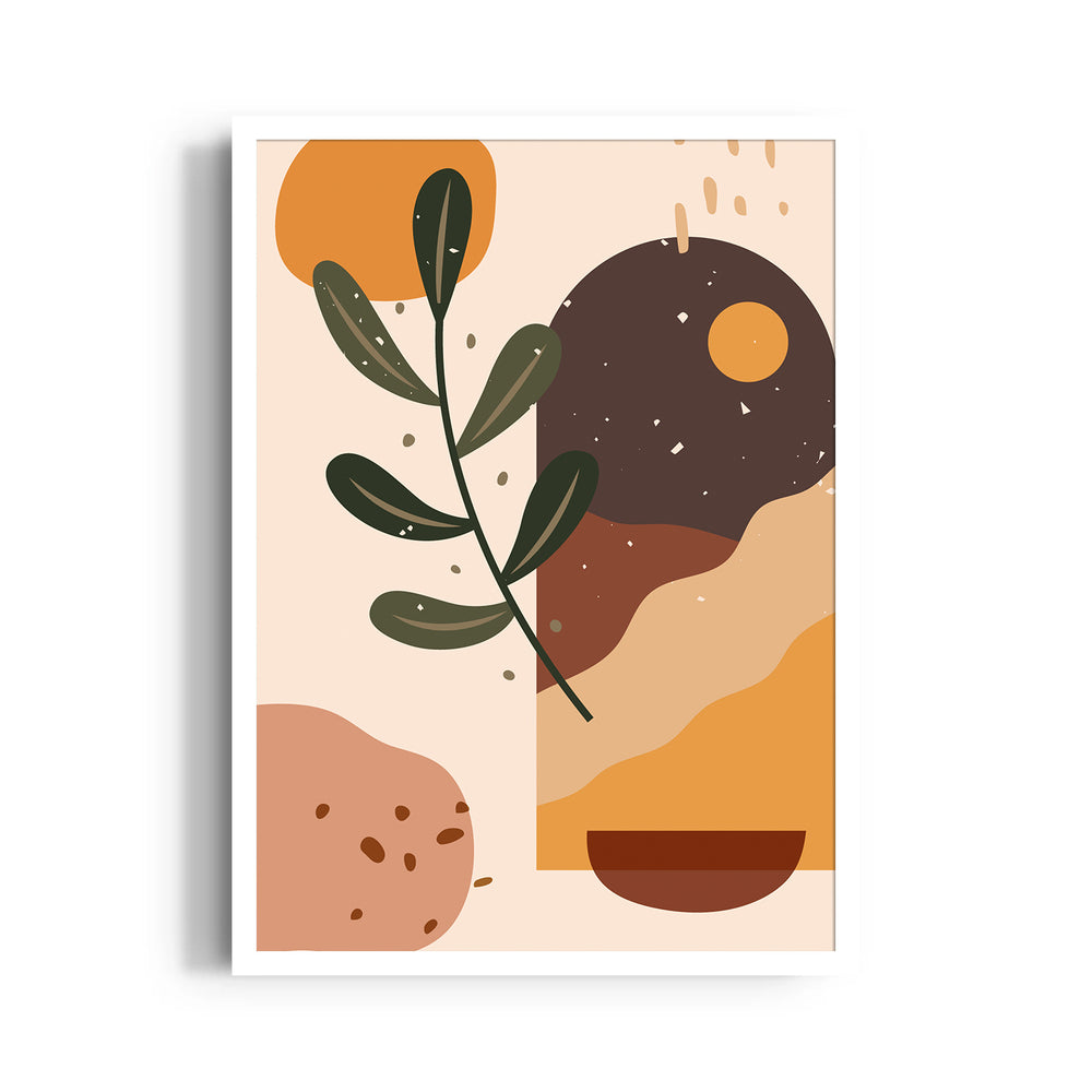 Desert Sun Botanical Harmony - Abstract Modern Art